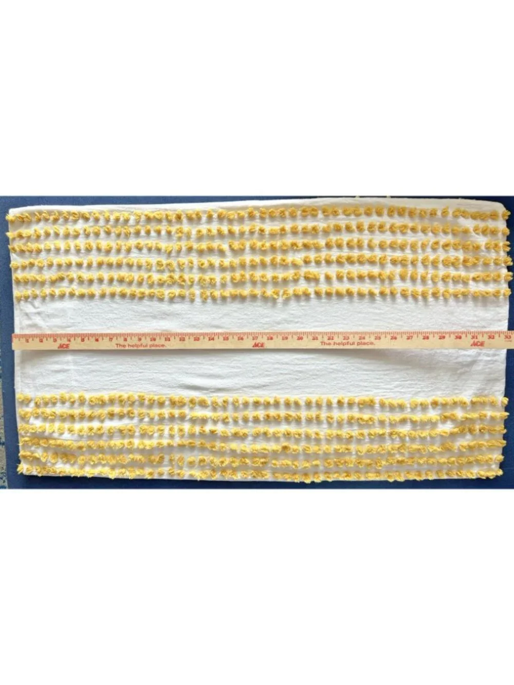 CHENILLE King Pillowcase PAIR URBAN STUDIO Linen White Gold Art Deco 100% Cotton
